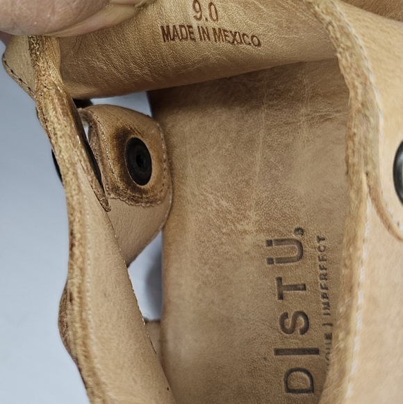 Bed Stu Soto Flat Ankle Sandals Women’s 9 – Tan Rustic Leather Lagenlook - Picture 10 of 12